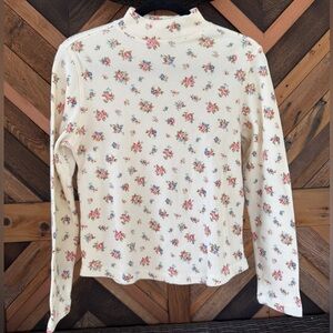 L.L. Bean Women’s waffle thermal Long Sleeve Floral Size Small